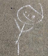 Sidewalk chalk drawing